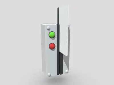 Card Reader Door Lock Low-poly 3D model