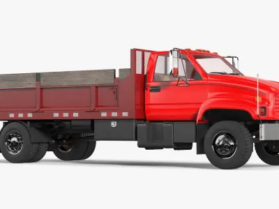  Chevrolet Kodiak C6500 Work Truck with Flatbed Red 