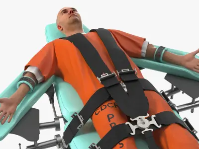  Lethal Injection Table with Inmate 