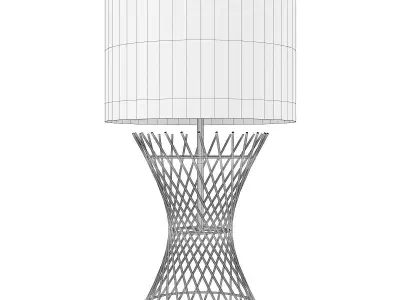 Otho Brass LED Rotary Socket Table Lamp Low-poly 3D model