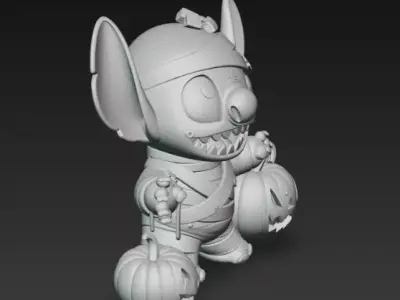 Stitch - Collectable figure 18 Halloween 01 3D print model