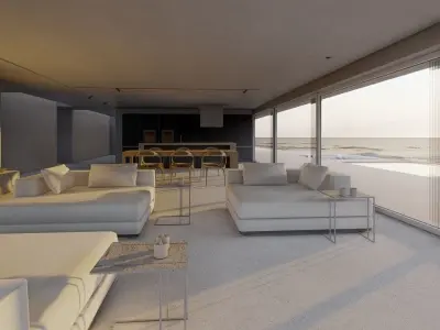 Casa Scene-villa-modern house 3D model 33