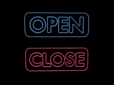 Open close Neon Sign 3D model