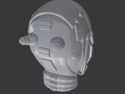Sci Fi Helmet Futuristic 3D Printable Armor Cosplay STL Model 3D print model