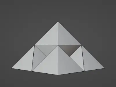 Pyramid Egypt Abstract Cube Logo customized Text with studio Free 3D model