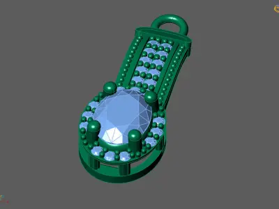 Women Pendants 3DM STL Pendant Renders Details 3D print model 3D print model