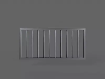 PBR Prison Window 3 Low-poly 3D model