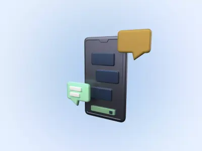 3D app web Icon Low-poly 3D model-15 Low-poly 3D model