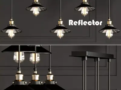 Loft Cone Pendant Reflector 5 Line 3D model