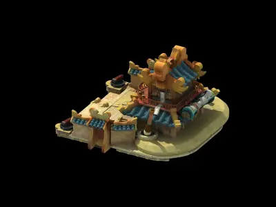 Cartoon Fantasy Architecture 3D model