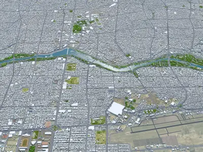 Isfahan City Iran Low-poly 3D model