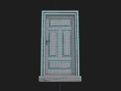 Rural door collection vol2  Low-poly 3D model