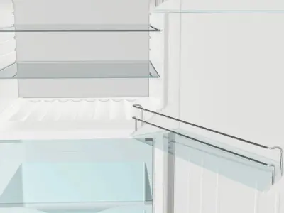 Refrigerator free-standing opened 3D model