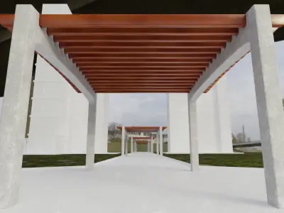 Street Furniture - Pergola 3D model