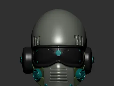 helmet high poly sculpt 3d printable ver 7 3D model 3D model 196