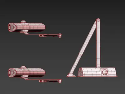 Door closer 3D model