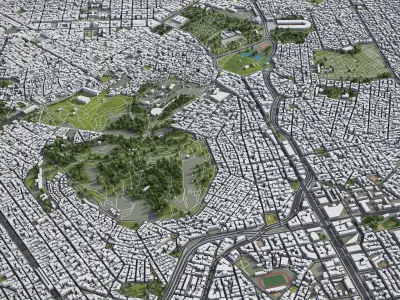 Athens  Low-poly 3D model