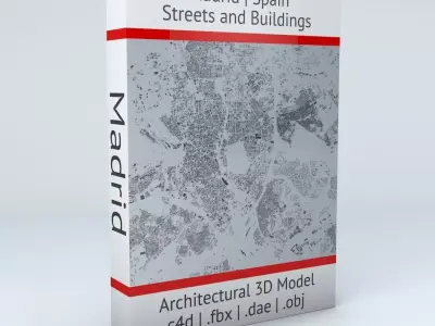 Madrid Streets and Buildings 3D model