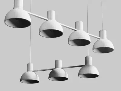 Mostrid pendant Lamp Black - Lucande Low-poly 3D model