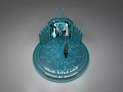 AI FUTURISTIC BOOTH 3D model
