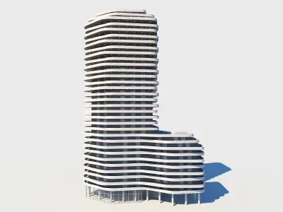 Modern apartment Low-poly 3D model