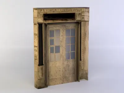 Door antique Low-poly 3D model buy