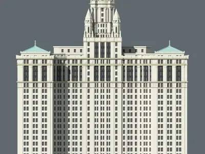 Manhattan Municipal Building 3D print model