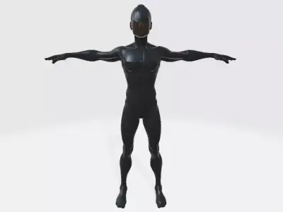 Super black suit 3D model