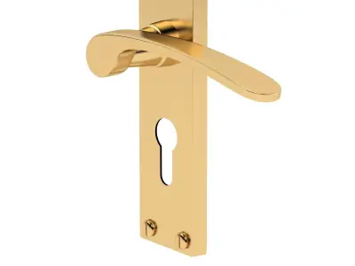Sophia Door Handle Brass 3D model