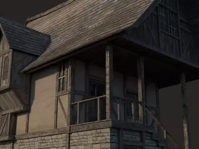 Fantasy Medieval House 04 3D model