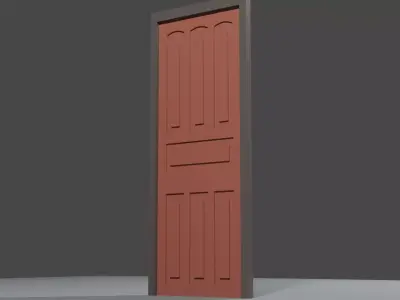 Simple Door Free 3D model buy