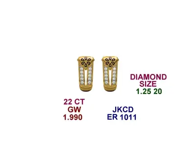 light weight 22kt earring  3D print model