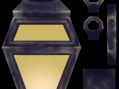 Lamp old Low-poly 3D model