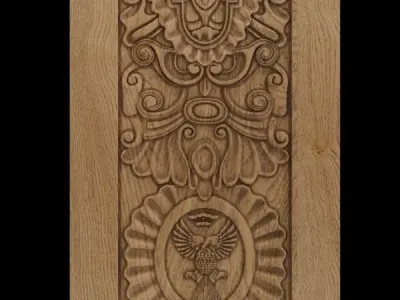 Carved door 3D print model