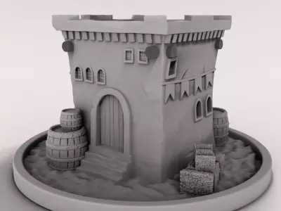 medieval house 3D print model