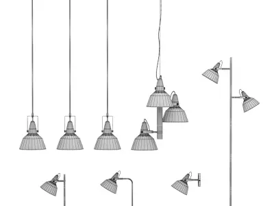 30 Modern minimalist Lights 3D model