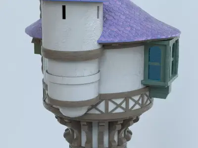 Rapunzel Tower Low-poly 3D model