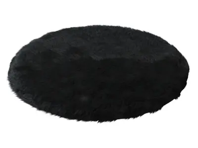 Luxurious black Wiesner rug 3D model