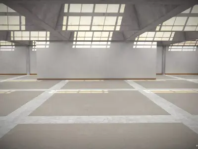 VR Art Gallery Low-poly 3D model