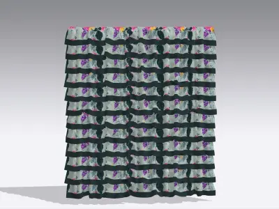 Curtain Low-poly 3D model