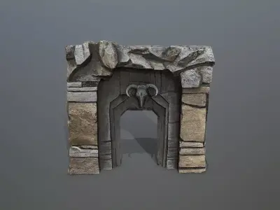 old gate Low-poly 3D model get