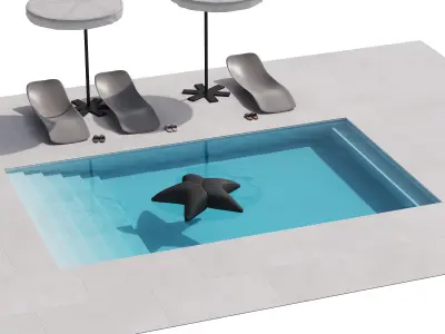 517 exterior and architecture 09 swimming pool 01 3D model