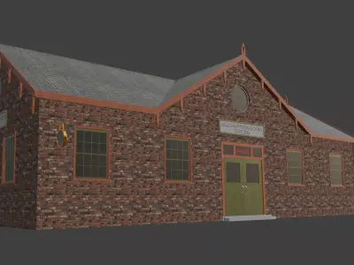 Victorian era Train Station 1911 Southampton 3D model