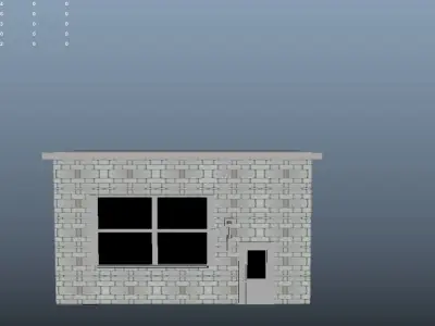 Simplistic shop Free low-poly 3D model