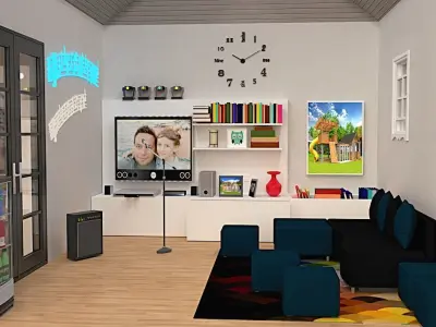 kids play and fun house Low-poly 3D model