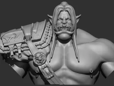 Gromash hellscream bust 3D print model