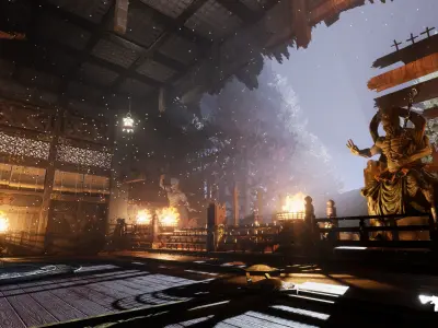 Fighting Stage Environment Low-poly 3D model