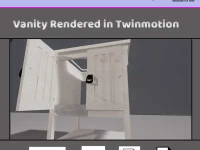 3D Model Vanity digital shack rendered in twimmotion 3D model
