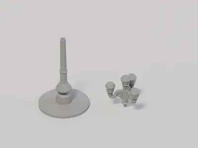 Model Railway - HO Scale - Traditional Street Lamp - High Detail 3D print model