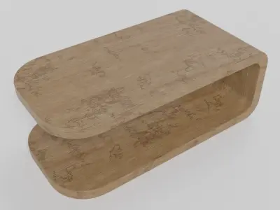 Minimalist Coffee Table Free low-poly 3D model